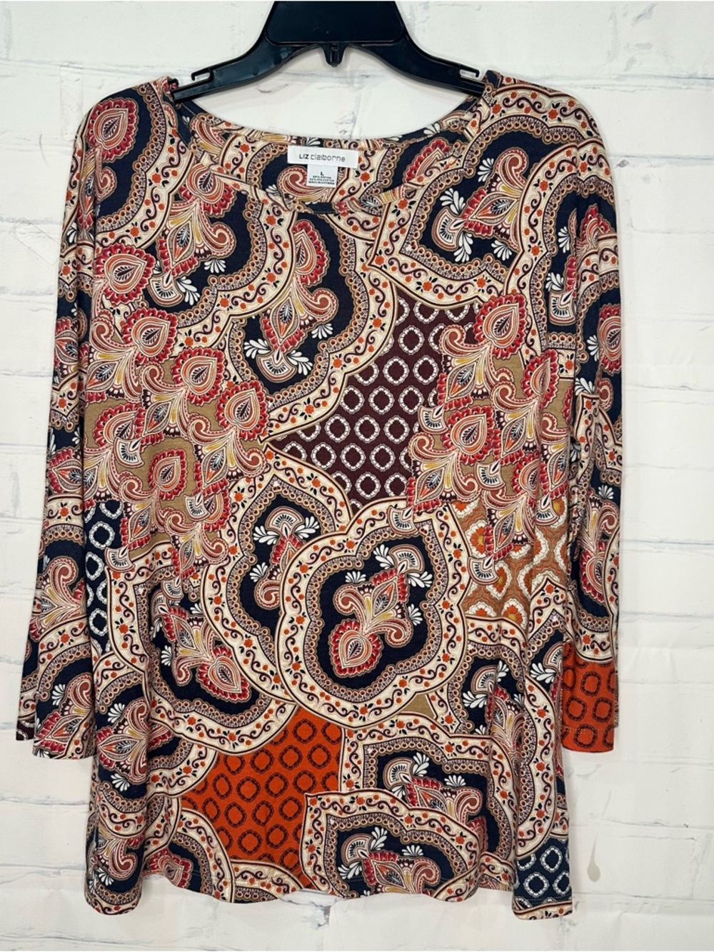 Women’s Liz Claiborne Size Large Multi Color Long Sleeve Top‎